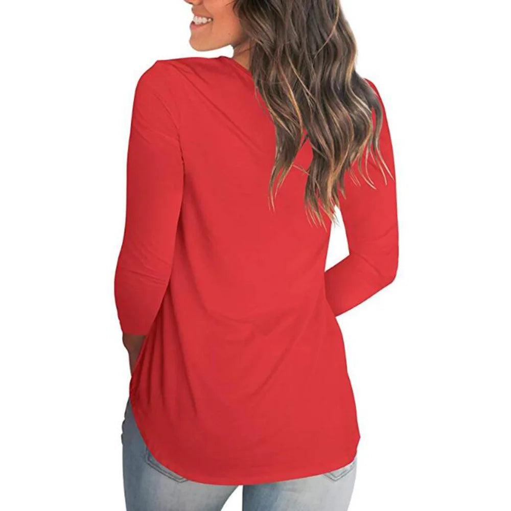 Plus Size S-5xl Summer Women Long Sleeve Women Top V-neck Long-sleeved Women T-shirt Female Oversized T-shirt Women Sexy Tops