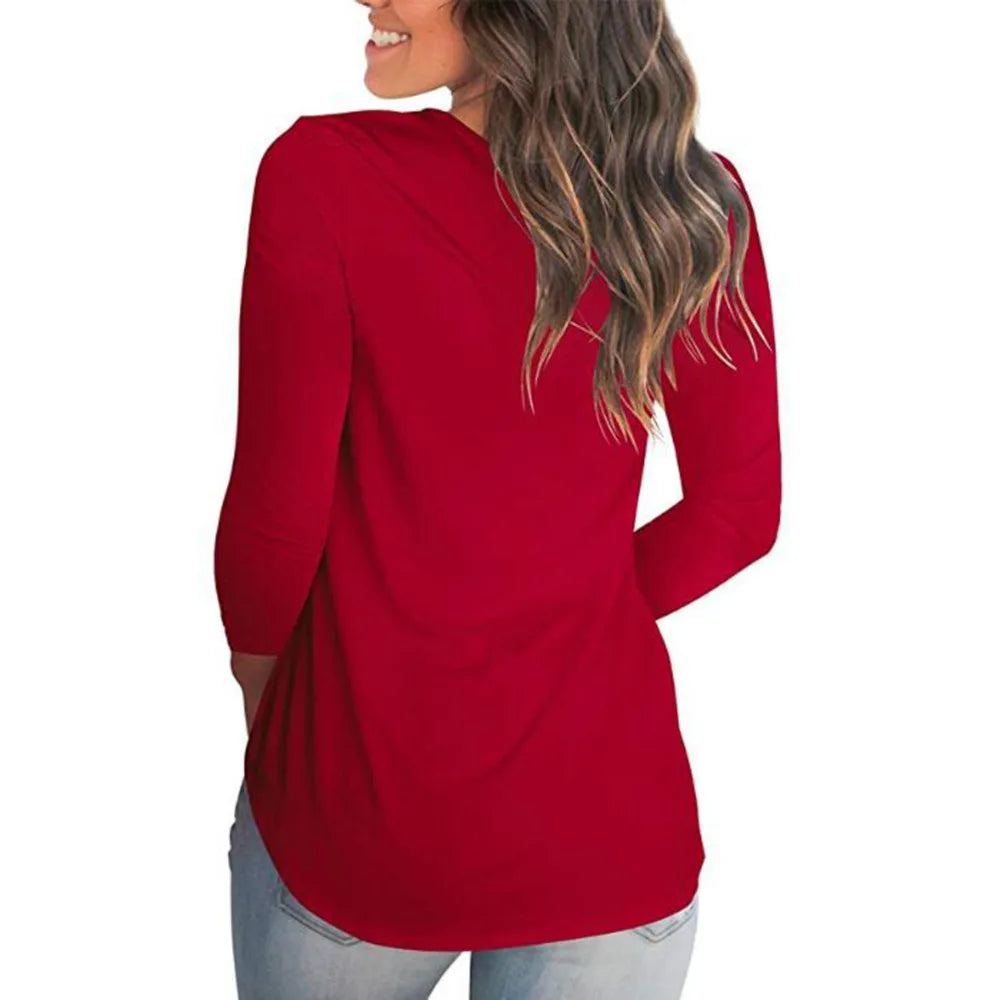 Plus Size S-5xl Summer Women Long Sleeve Women Top V-neck Long-sleeved Women T-shirt Female Oversized T-shirt Women Sexy Tops