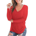 Plus Size S-5xl Summer Women Long Sleeve Women Top V-neck Long-sleeved Women T-shirt Female Oversized T-shirt Women Sexy Tops