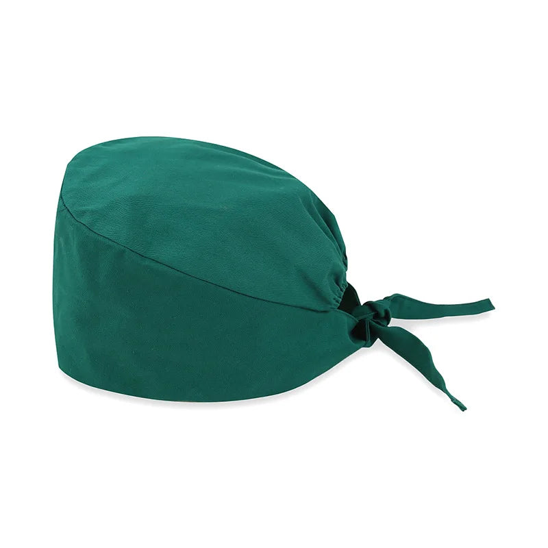 Unisex Scrub Nurse Hat Solid Color Adjustable Beauty Salon Care Cap Laboratory Pet Shop Nurse Doctor Working Caps