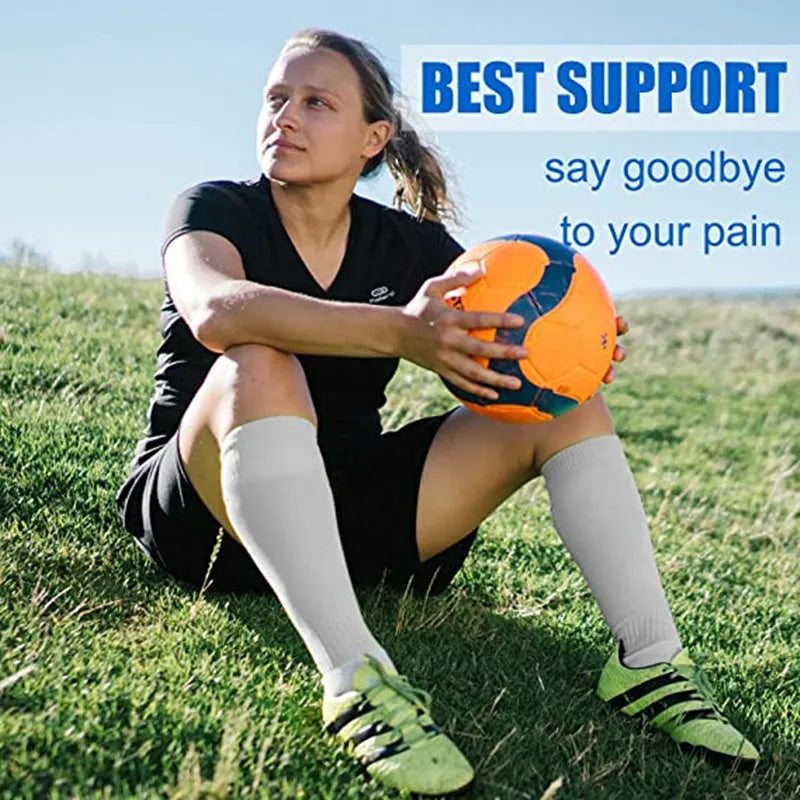 Compression Stockings Blood Circulation Promotion Slimming Compression Socks Anti-Fatigue Comfortable Solid Color Socks