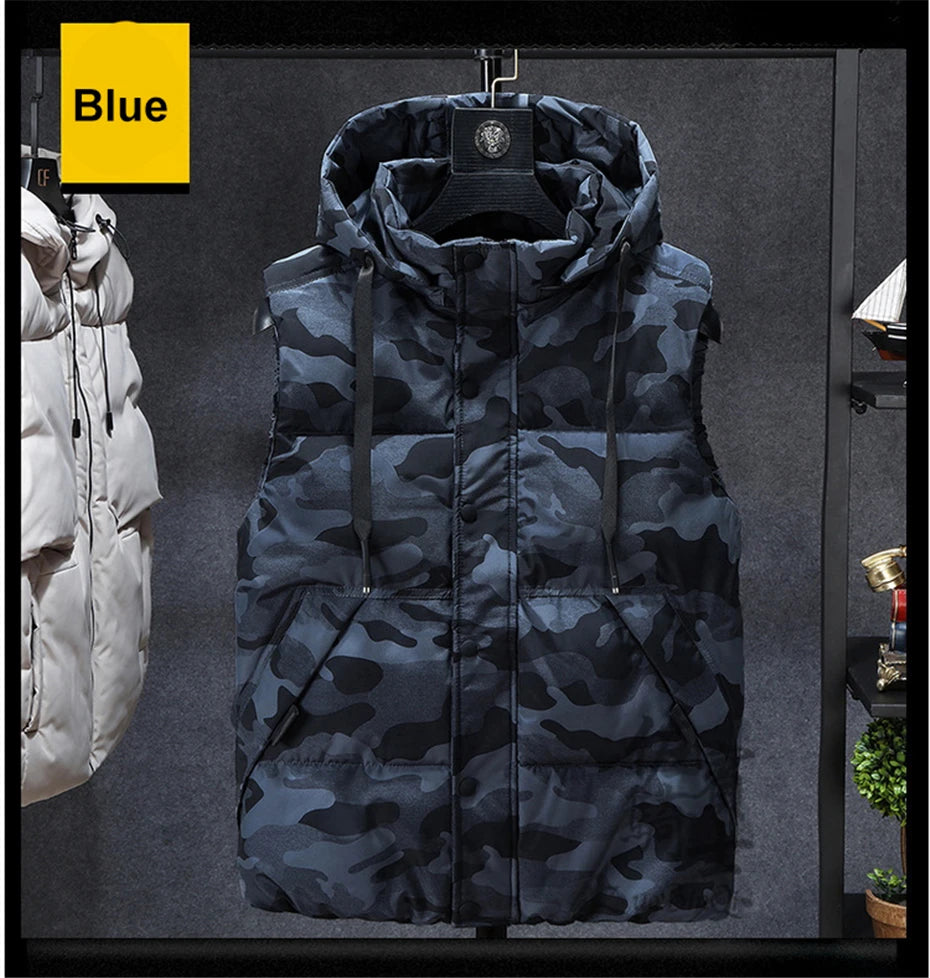 Camouflage Vest Men Fashion Sleeveless Jackets 7XL Plus Size Vests Spring Autumn Camo Vests Coat Male Big Size 7XL