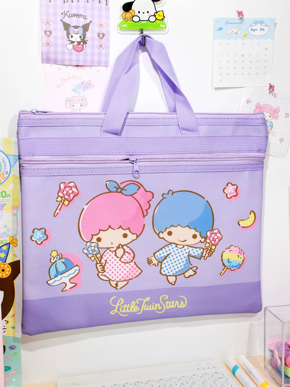 Student Tuition Bag Handbag Cinnamoroll Babycinnamoroll A4 Test Paper Storage Book Document Pouch Clow M Textbook Folder