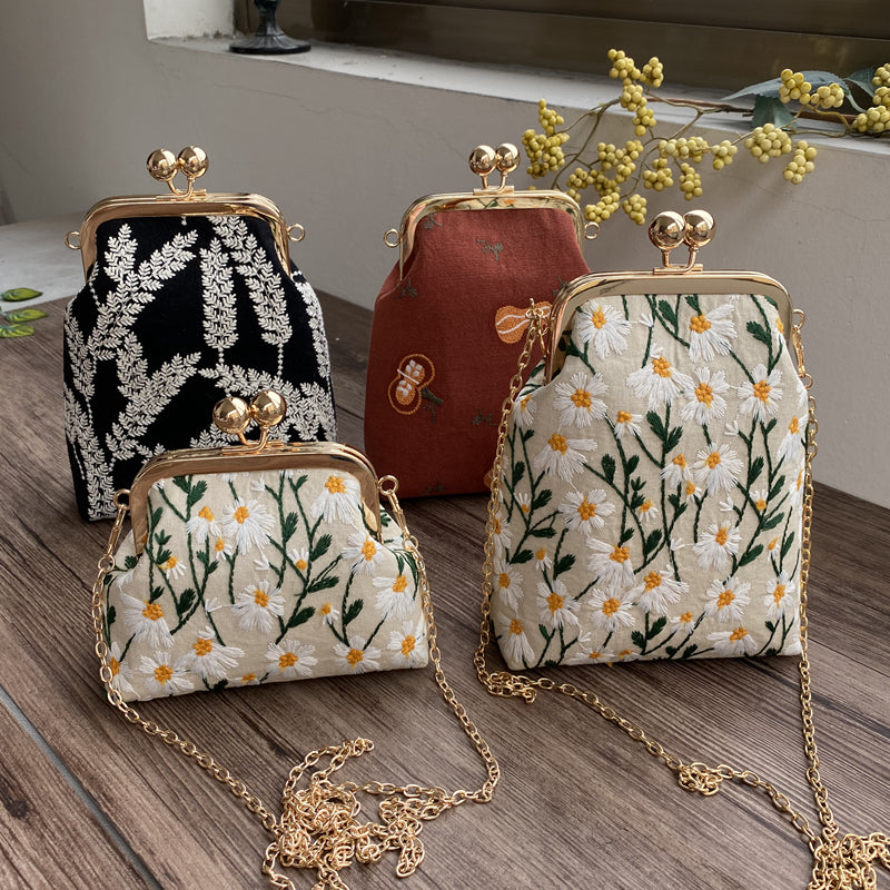 Machine Embroidery Extended Mobile Phone Bag Fabric
