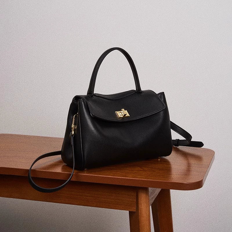 Soft Cowhide Handbag Women's Small Size 2025 New Arrival Genuine Leather Retro Bag Women's Fancy Shoulder Messenger Bag