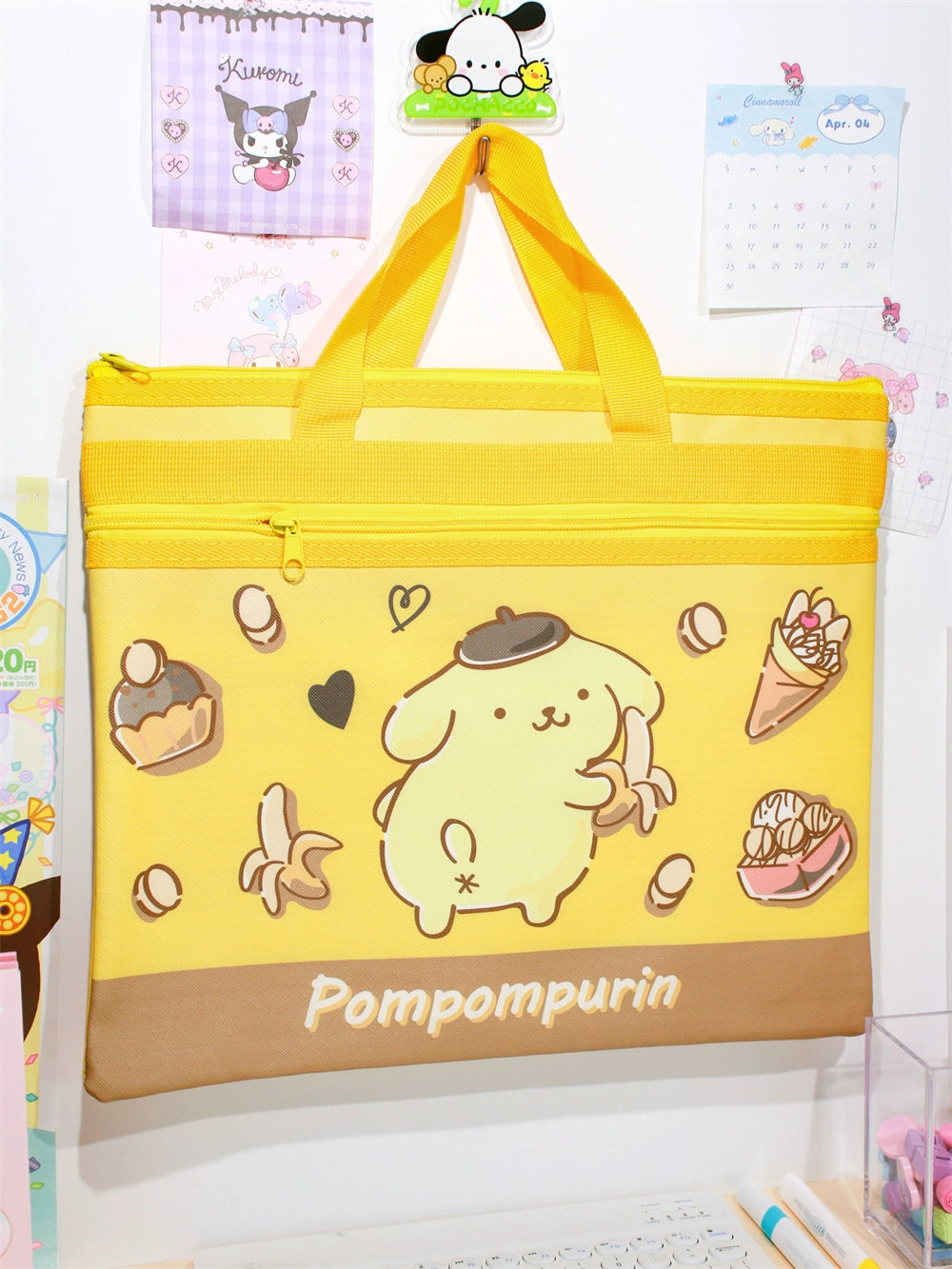 Student Tuition Bag Handbag Cinnamoroll Babycinnamoroll A4 Test Paper Storage Book Document Pouch Clow M Textbook Folder