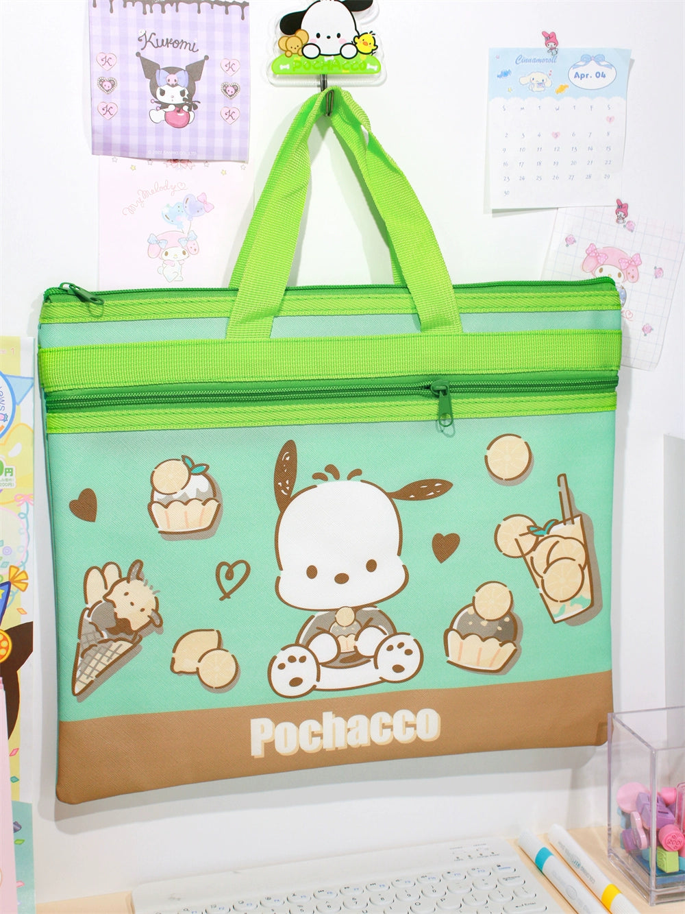 Student Tuition Bag Handbag Cinnamoroll Babycinnamoroll A4 Test Paper Storage Book Document Pouch Clow M Textbook Folder