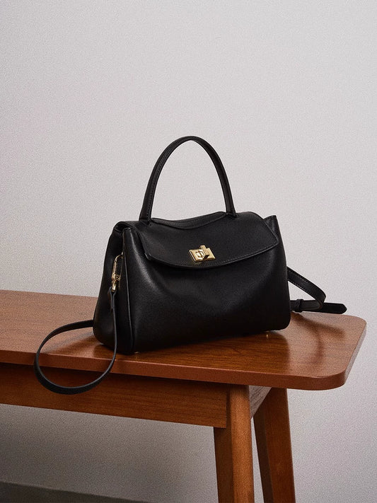 Soft Cowhide Handbag Women's Small Size 2025 New Arrival Genuine Leather Retro Bag Women's Fancy Shoulder Messenger Bag