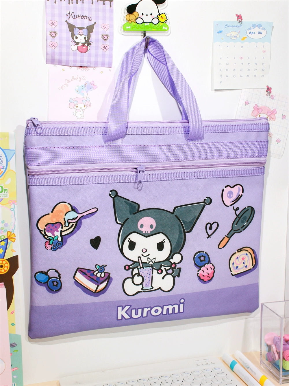 Student Tuition Bag Handbag Cinnamoroll Babycinnamoroll A4 Test Paper Storage Book Document Pouch Clow M Textbook Folder