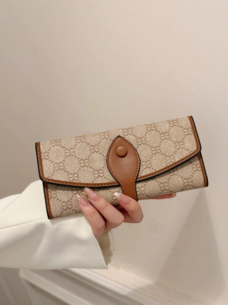 Niche Style Classic Internet Celebrity Big Small Wallet Women's Short Multi-Card Foldable Vintage Buckle Long Handheld Coin Purse