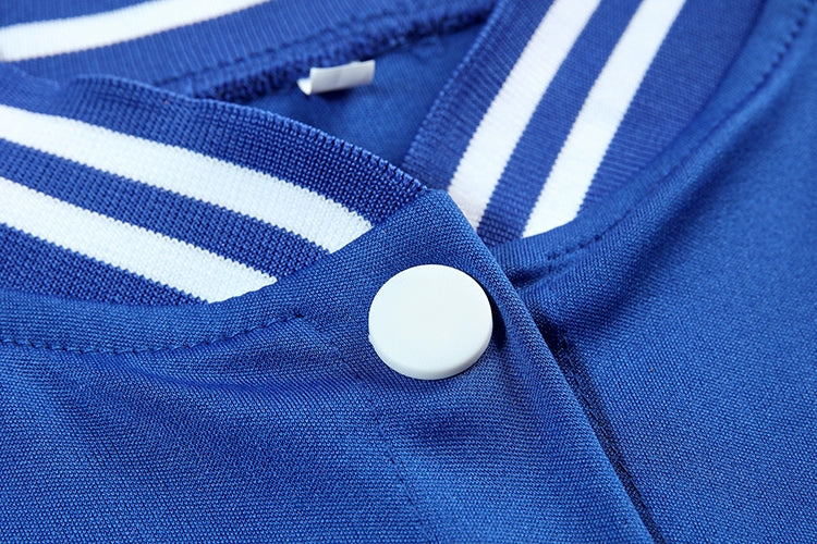 New Women's Stitching Jacket Single-breasted Baseball Sports Two-piece Suit