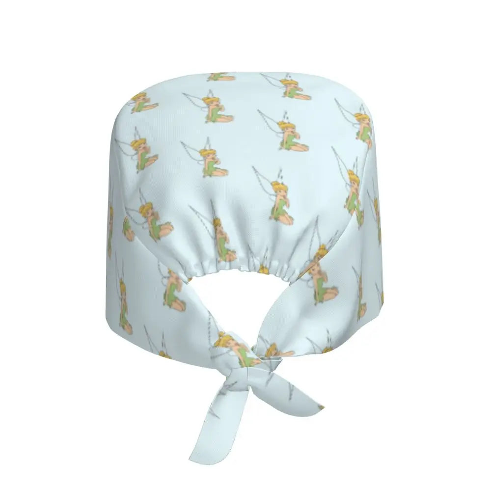 Custom Tinker Bell Breathable Nursing Work Cap Surgical Scrub Caps Unisex Nurse Medical Cap Cartoons Scrubs Hat Medical Surgical