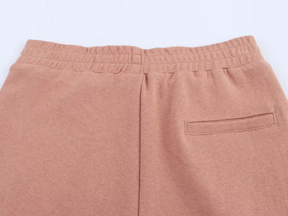 2025 New Women's Clothing European and American Style Fashion Washed Double-Sided Fabric Casual Pleated Pants