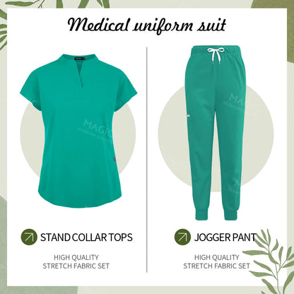 Scrubs Sets Pet Medical Uniforms Clothing Women Nurse Costume Spa Uniforms Surgery Suit Nurse Accessories Doctor Scrubs Workwear
