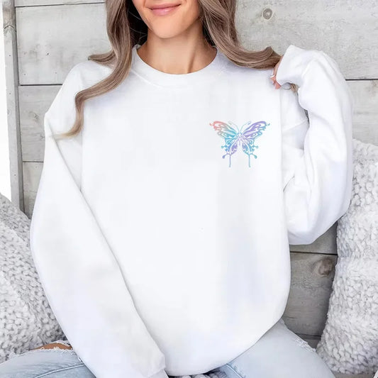 Womens Sweatshirts Fashion Printing O Neck Tops Casual Daily Outdoors Sports Jogging Pullover Street Long Sleeves Woman Clothing