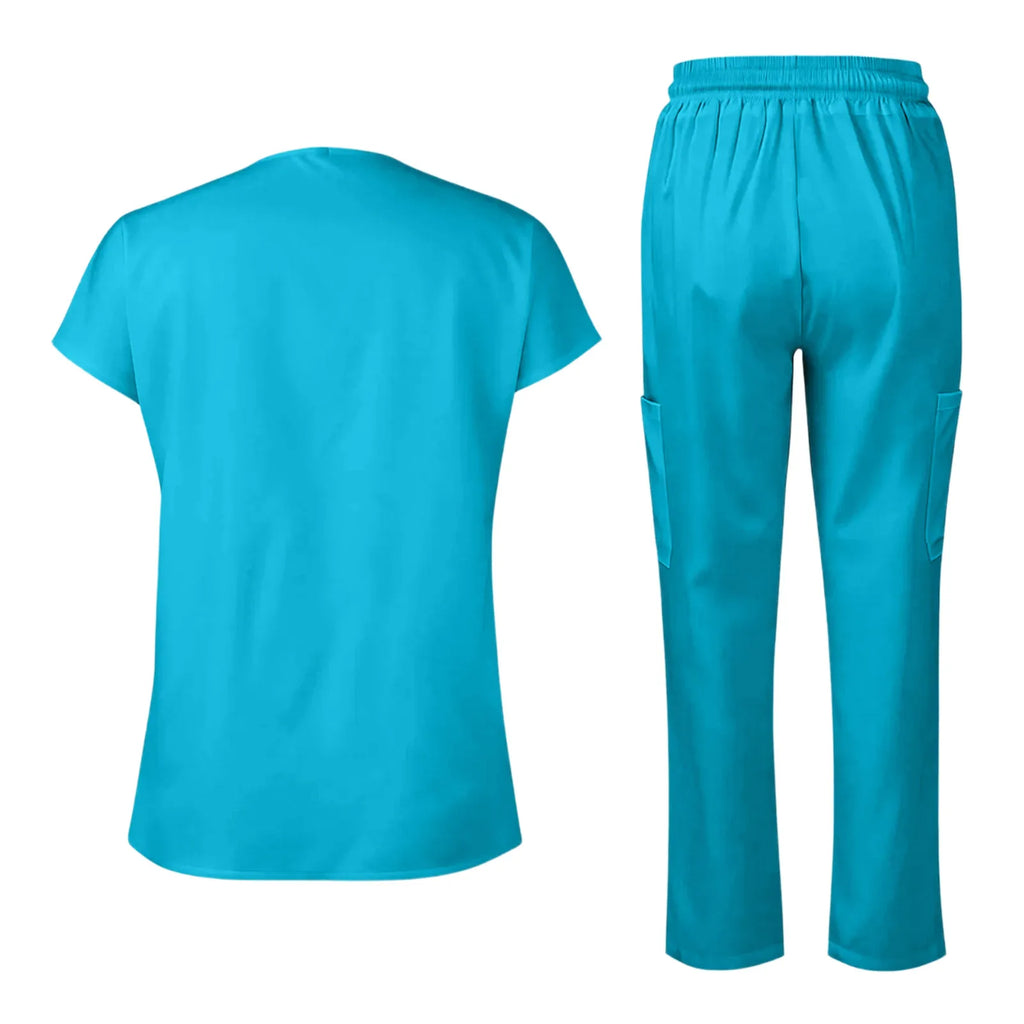 Scrubs Medical Uniform Women and Man Scrubs Set Medical Scrubs Top and Pants