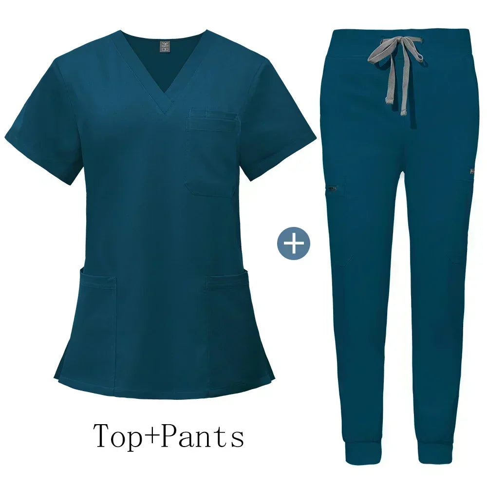 Wholesale Uniforms Doctor Nurse Work Wear Women Men Hot Sales Surgical Gowns Healthcare Nursing Articles High-quality Scrub Sets