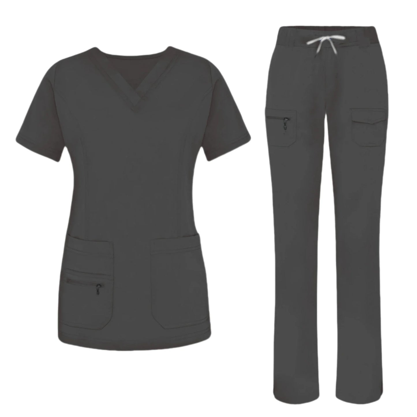Surgical Uniforms Woman Medical Blouse Strechy Scrubs Top+pant Sets Medico Clothes for Doctors Nurses Clinical Medical Uniform