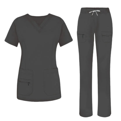 Surgical Uniforms Woman Medical Blouse Strechy Scrubs Top+pant Sets Medico Clothes for Doctors Nurses Clinical Medical Uniform