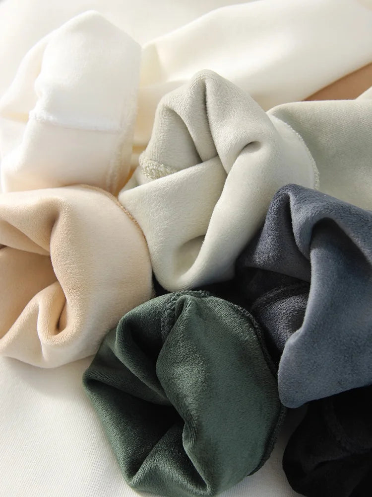 Winter Fleece Sweatshirts For Women Oversized Top Warm Pullovers Black Loose O Neck White Thick Velvet Sweatshirt Women Warm