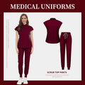 Fashion Scrub Uniforms Sets Beauty Salon Uniform Pet Dental Clinic Doctor Nurse Suits Nursing Scrubs Top Hospital Uniforms Women