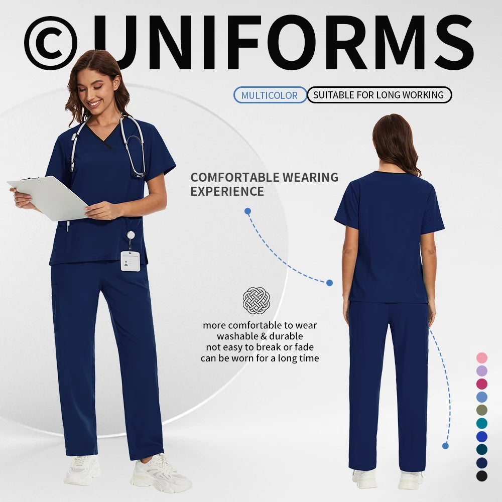 Medical Uniforms Women Hospital Nurse Scrubs Sets Pet Grooming Scrubs Unisex Clinic Nursing Surgical Uniforms Spa Uniforms Women