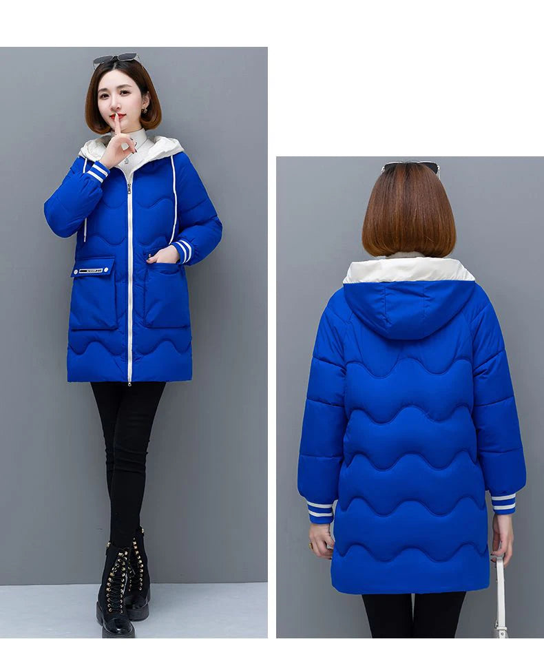 Long Winter Jacket Women Down Cotton Coats New Cotton Padded Puffer Parka Coat Women Hooded Outwear Thicken Warm Jacket 4XL