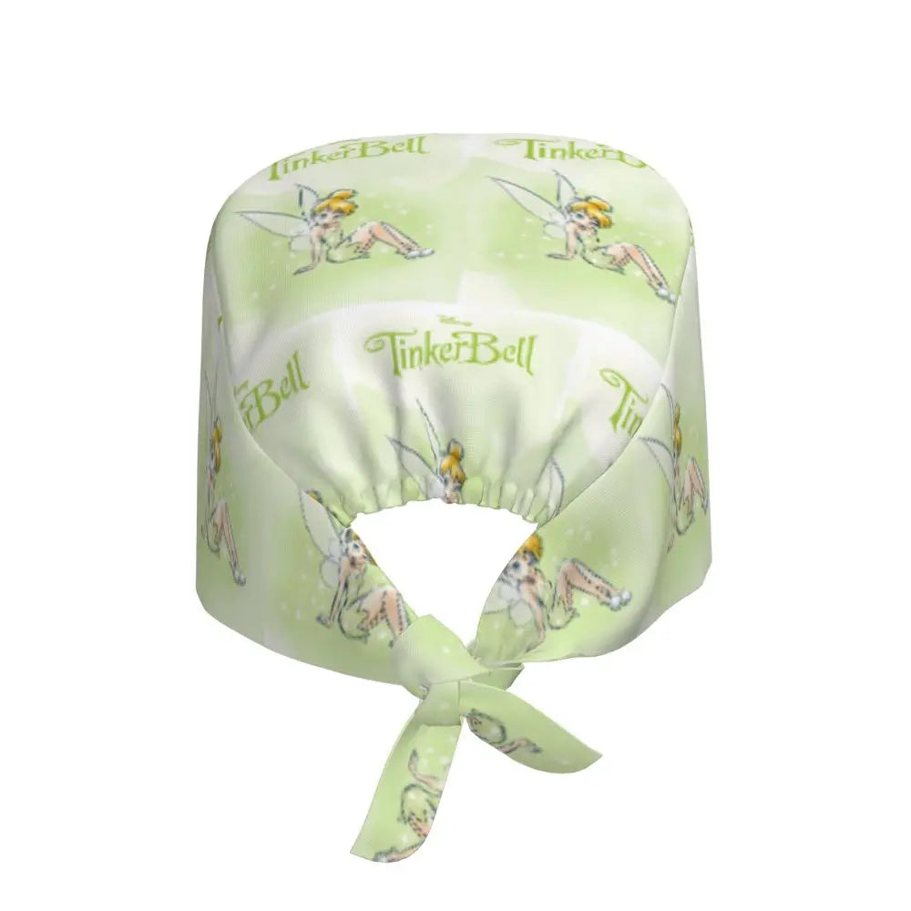 Custom Tinker Bell Breathable Nursing Work Cap Surgical Scrub Caps Unisex Nurse Medical Cap Cartoons Scrubs Hat Medical Surgical