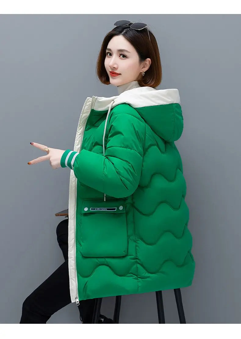 Long Winter Jacket Women Down Cotton Coats New Cotton Padded Puffer Parka Coat Women Hooded Outwear Thicken Warm Jacket 4XL