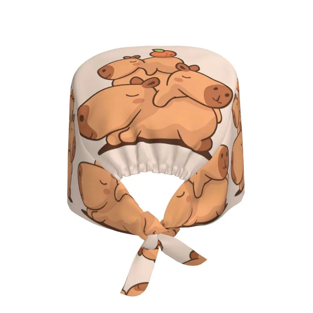 Custom Cartoon Capybara Medical Staff Scrubs Hat Women Men Comic Doctor Nursing Surgical Cap Scrub Caps