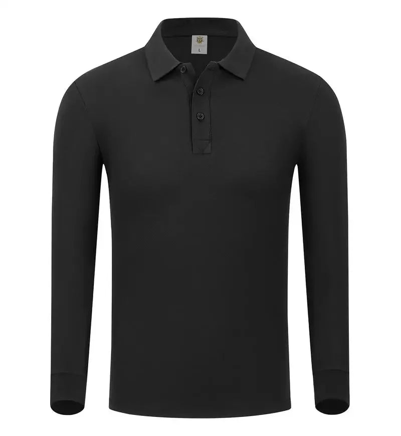 S-7XL Fashion Sportswear High Quality New-Design Men's Polos Shirts Long Sleeve 100% Cotton Casual Polos Customized Your LOGO