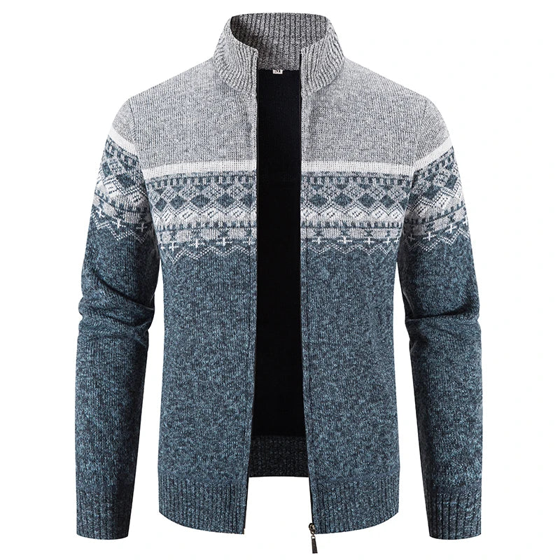 New Winter Men Cardigans Sweatercoats High Quality Male Thicker Warm Casual Cardigans Slim Fit Stand-up Collar Sweaters Size 3XL