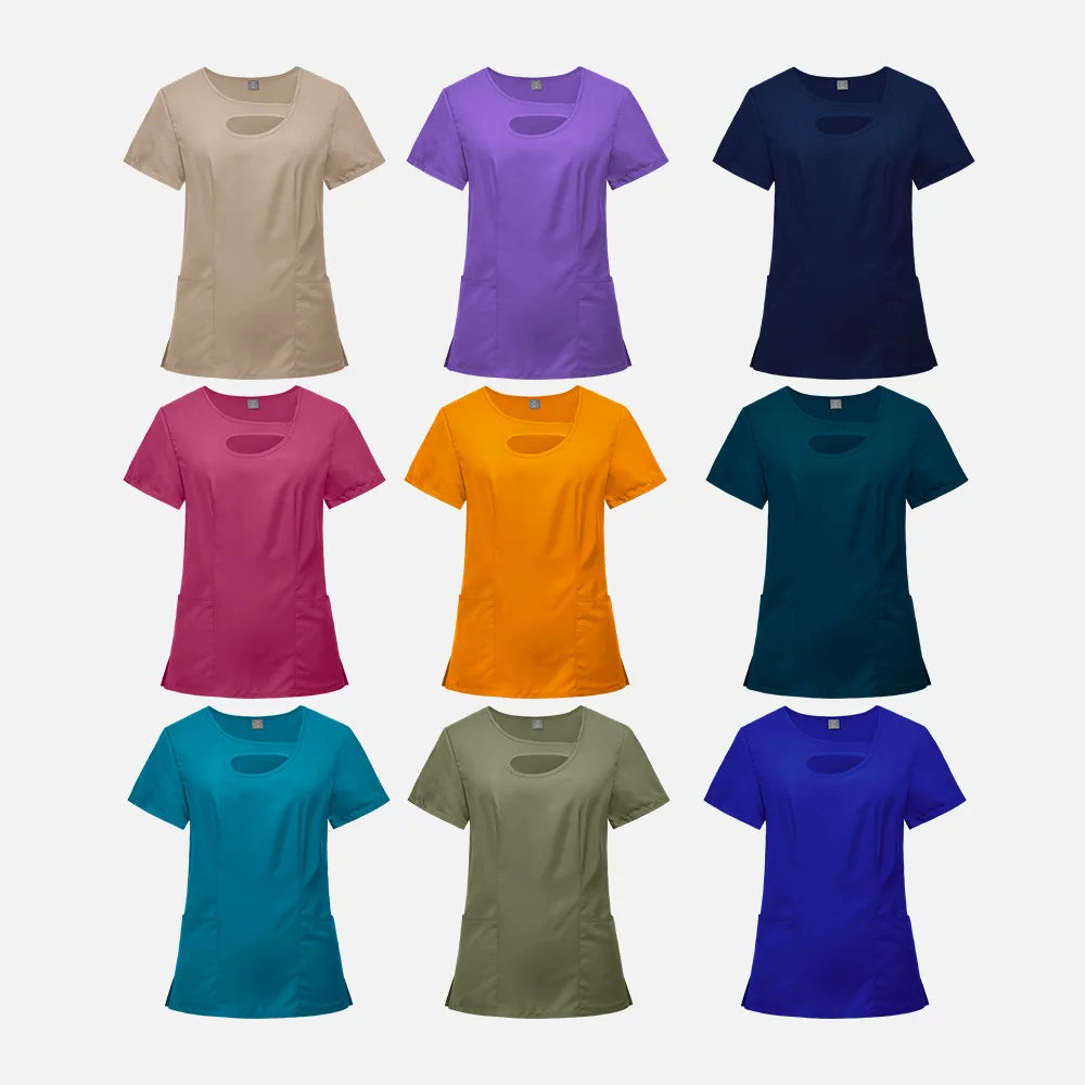 Beauty Workwear Women Medical Nurses Uniform Surgical Scrubs Set Spa Top Pants Clinic Carer Clothes Nursing Uniforms Jogger Suit
