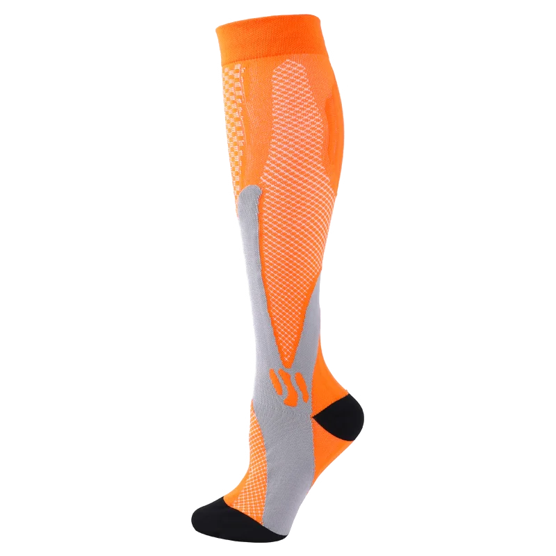 Compression Stockings Blood Circulation Promotion Slimming Compression Socks Anti-Fatigue Comfortable Solid Color Socks