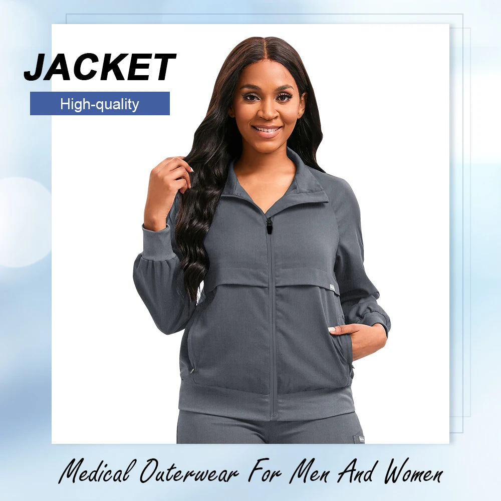 Wholesale Price Medical Scrub Uniform Jacket Women Men Dental Scrub Healthcare Uniform Beauty Salon Manicurist Cleaning Wear New