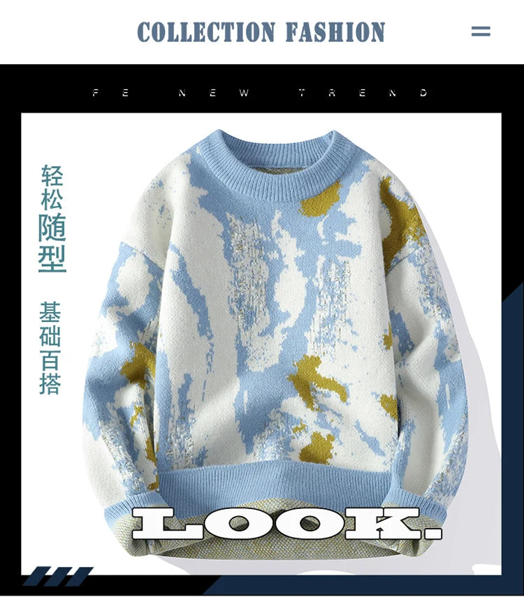 winter Men's Fashion casual Round Neck Warm sweater slim fit Sweaters Men sweater male Thicken Warm wool pullovers