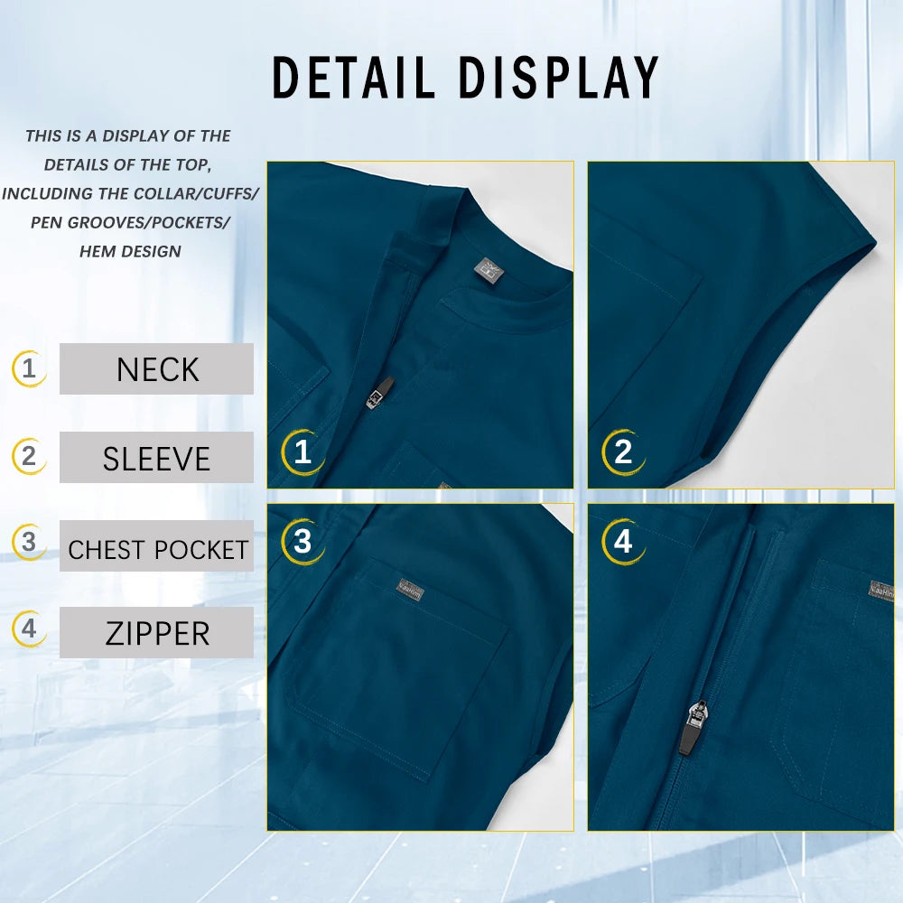 Doctor Nurse Scrub Uniforms Hospital Surgeon Uniforms Clinic Workwear Medical Nursing Clothes Dental Work Jumpsuits