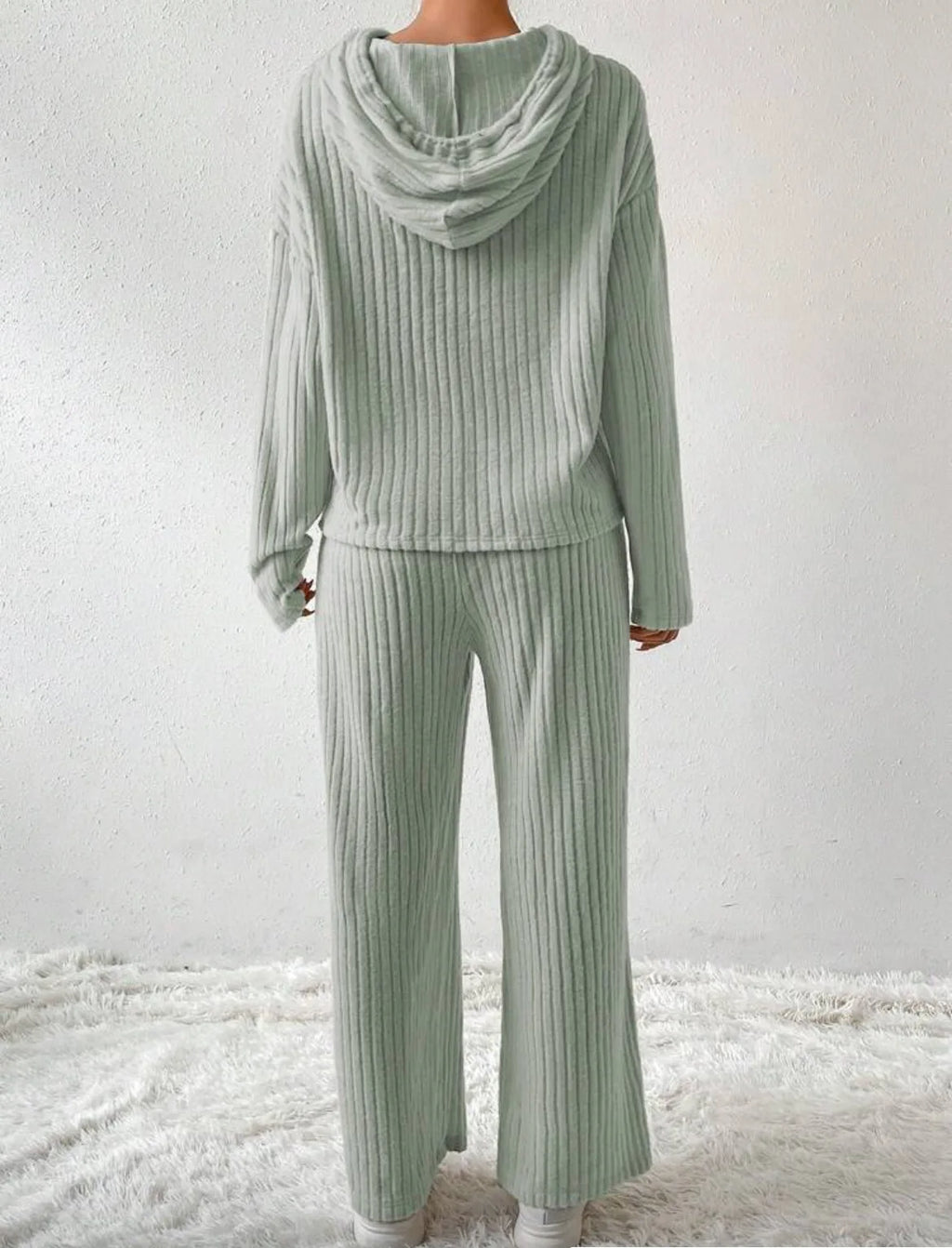 Fashion Long Sleeve Knitted Pant Sets Women Autumn Winter Home Casual Comfortable 2 Piece Sets Women Outfit  Two Piece Set