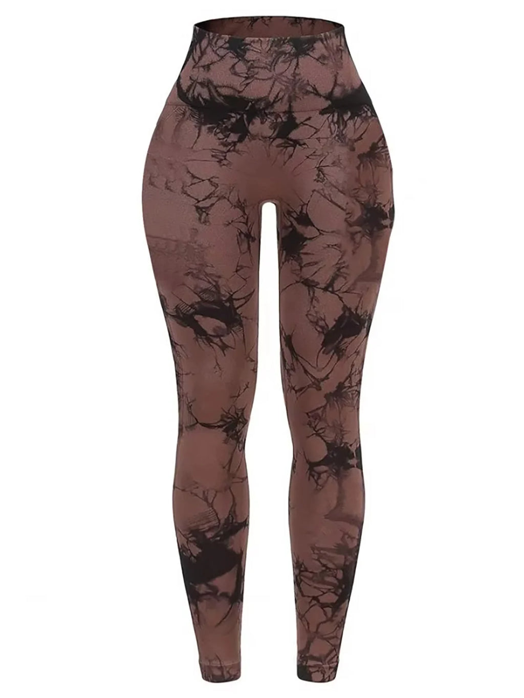 Tie Dye Seamless Leggings for Women High Waist Yoga Pants Scrunch Butt Lifting Elastic Tights Wide Waistband Sports Leggings