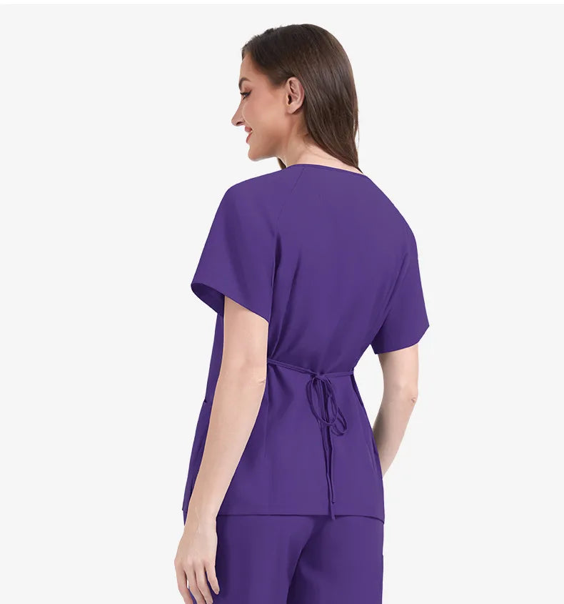 Slim Fit Women Scrubs Sets Hospital Medical Uniforms Nurses Accessories Dental Clinic Beauty Salon Spa Pet Lab Workwear Clothes