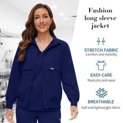 Clinical Jacket Medical Uniforms Women Hospital Pet Grooming Workwear Surgery Coat Doctor Costume Unisex Nurse Surgical Jackets