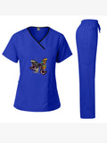 Elite Surgical Scrub Set: Quick-Dry Short-Sleeve Split Uniform | Performance Medical Gear for Dental Surgeons & Lab Technicians