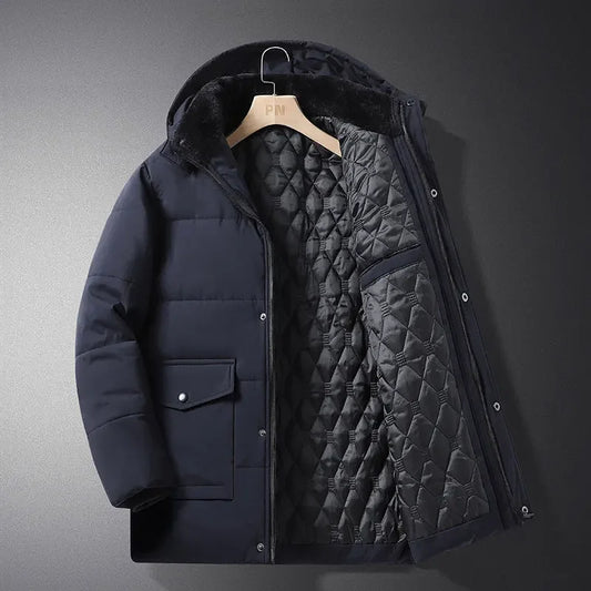 Winter Jacket Men Thicken Warm Parkas Hooded Coat Fleece Man's Jackets High Quality Outwear