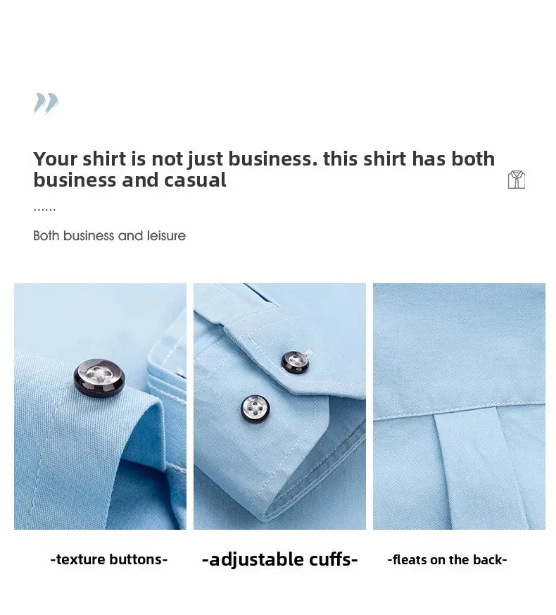 S-7XL New 100% Pure Cotton Men's Shirts Long Sleeves Solid Color Soft Regular Fit Casual Shirt Pocket Social Blouse Male Clothes