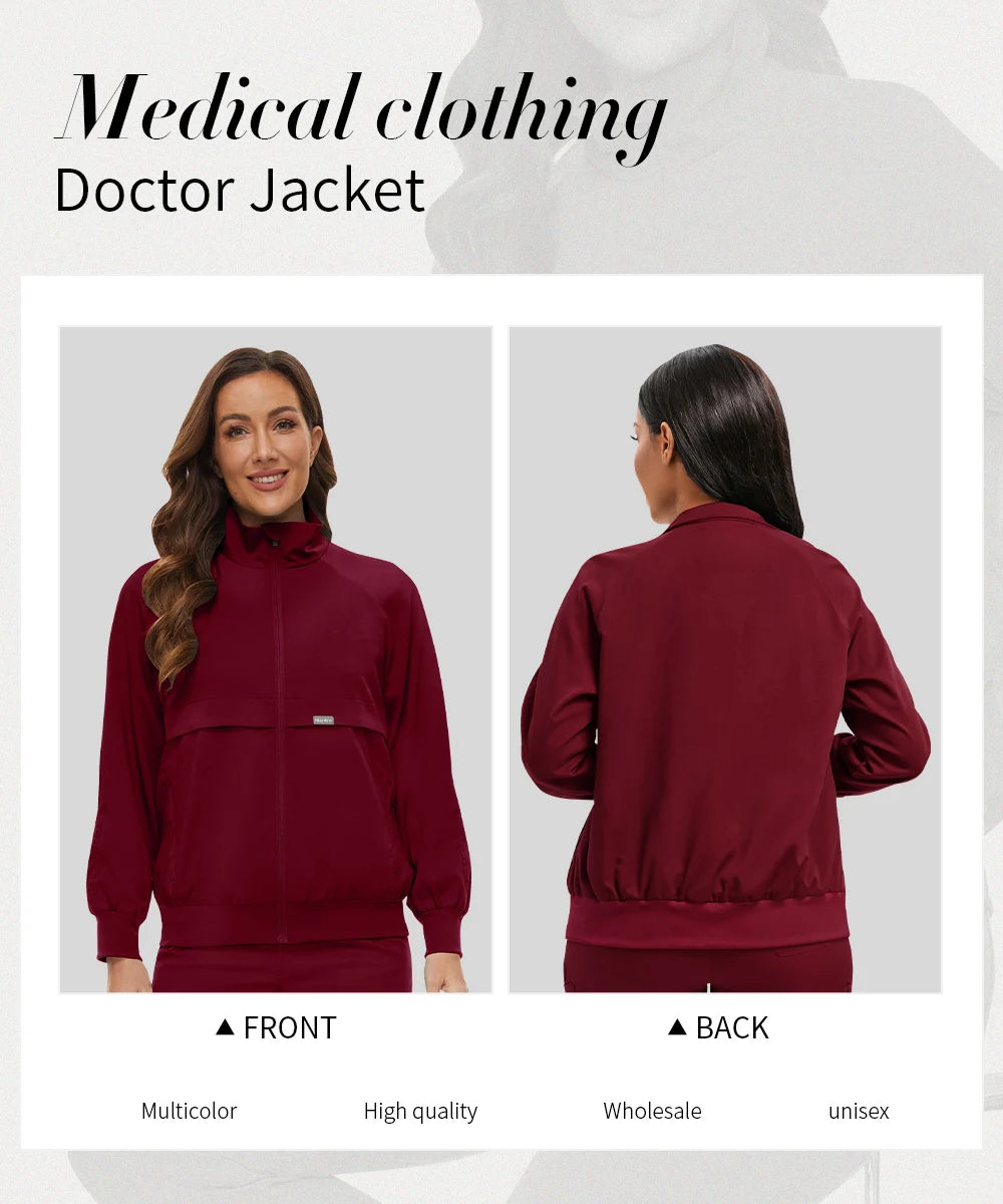 Clinical Jacket Medical Uniforms Women Hospital Pet Grooming Workwear Surgery Coat Doctor Costume Unisex Nurse Surgical Jackets