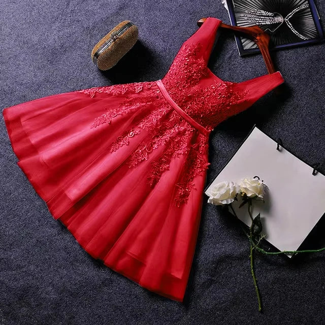 Hot Selling A-line Lace Wedding Dress Short Sleeve Appliques Princess Gown Dresses Party Prom Bridesmaid Dress Vestido De Noiva