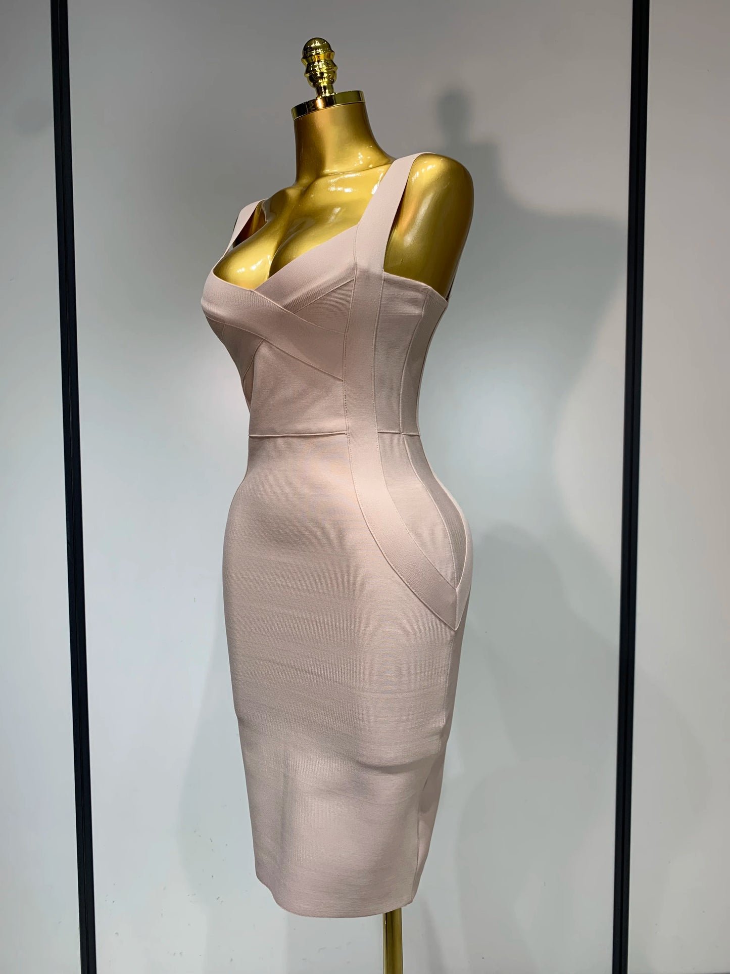 Women Sexy High Quality Celebrity Elegant Blue Bodycon Stretch Bandage Dress Nightclub Party Dress Luxury Birthday Vestidos