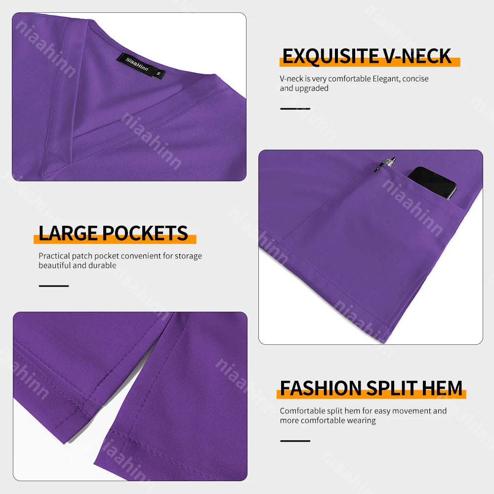 Dentist Nursing Work Clothes Medical Uniforms Men Women Beauty Salon Costume Nurse Workwear Clinical Doctor Surgical Tops Pants