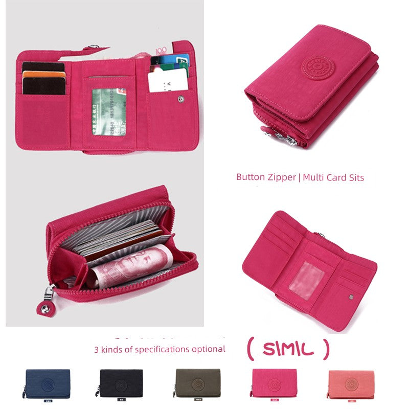 Nylon Fabric Flip Women's Stylish and Lightweight Zipper