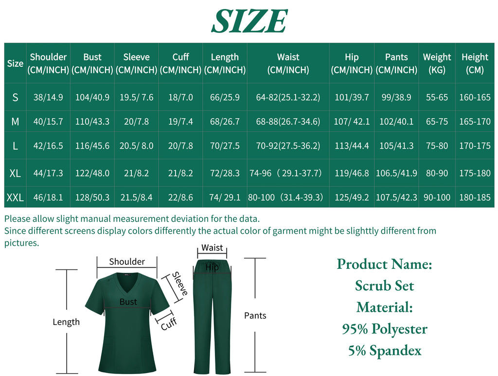 Nurse V-neck Scrubs Uniform Unisex Scrub Joggers Nurses Accessories Quick-drying Hospital Uniforms Nursing Articles Workwear Men